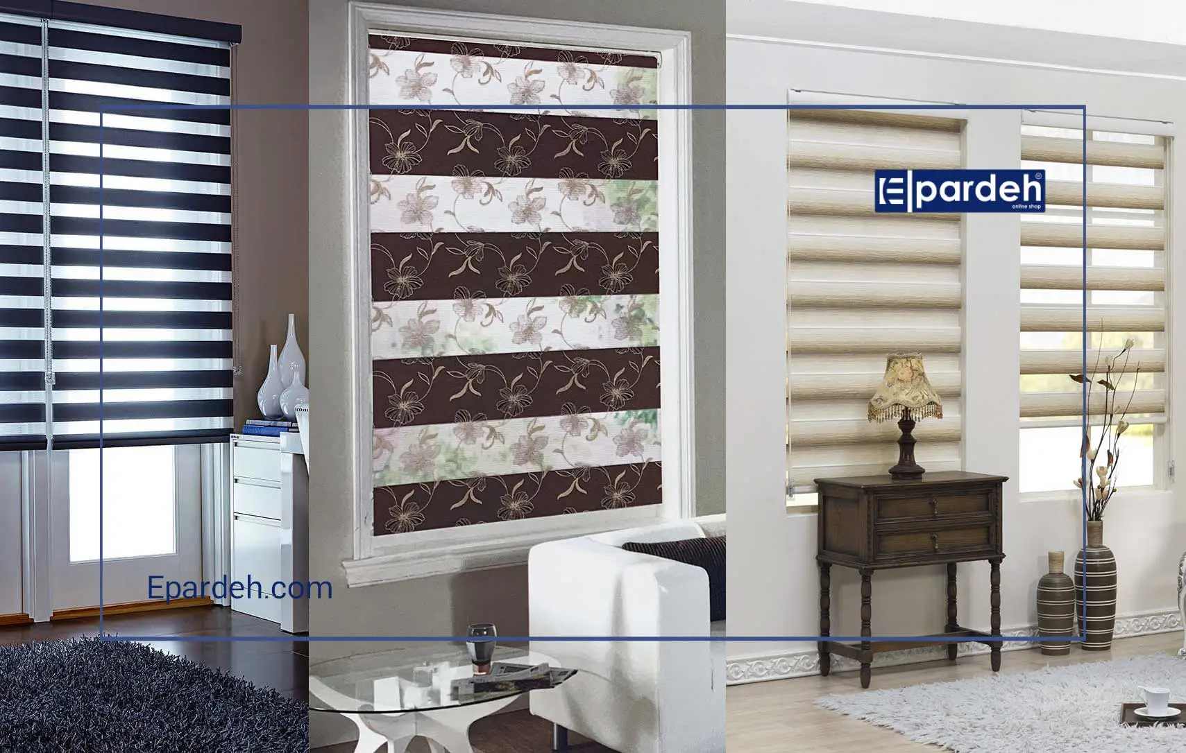 انواع پرده زبرا , zebra blinds windows types