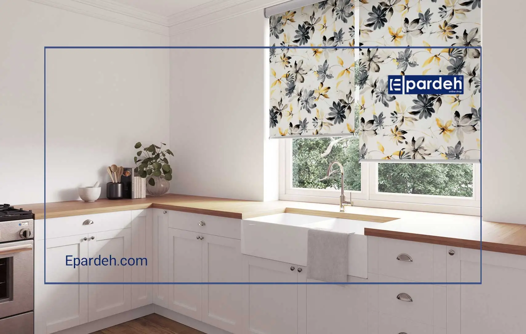 انواع پرده برای آشپزخانه , best blinds for kitchen
